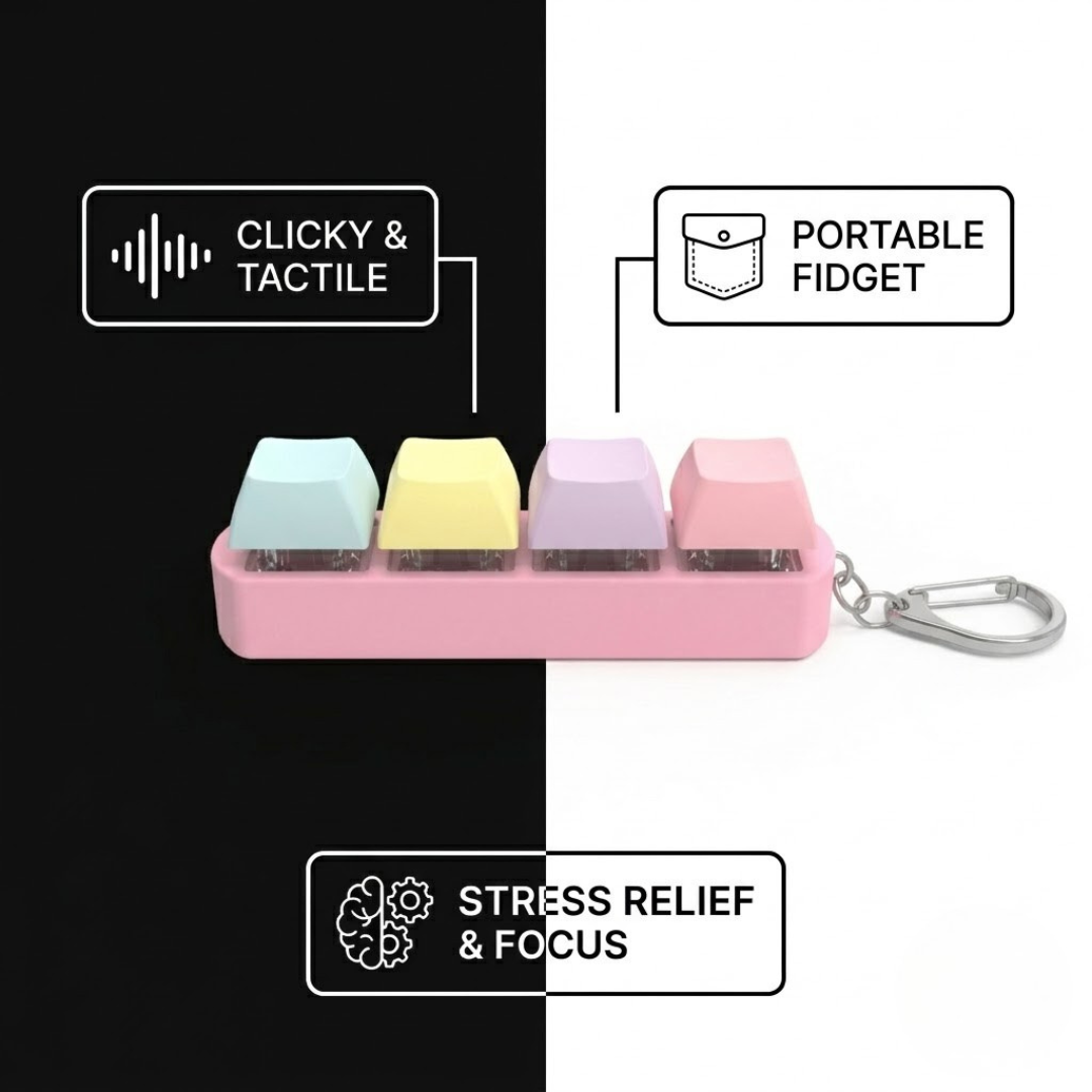 4 key finger button stress relief toys